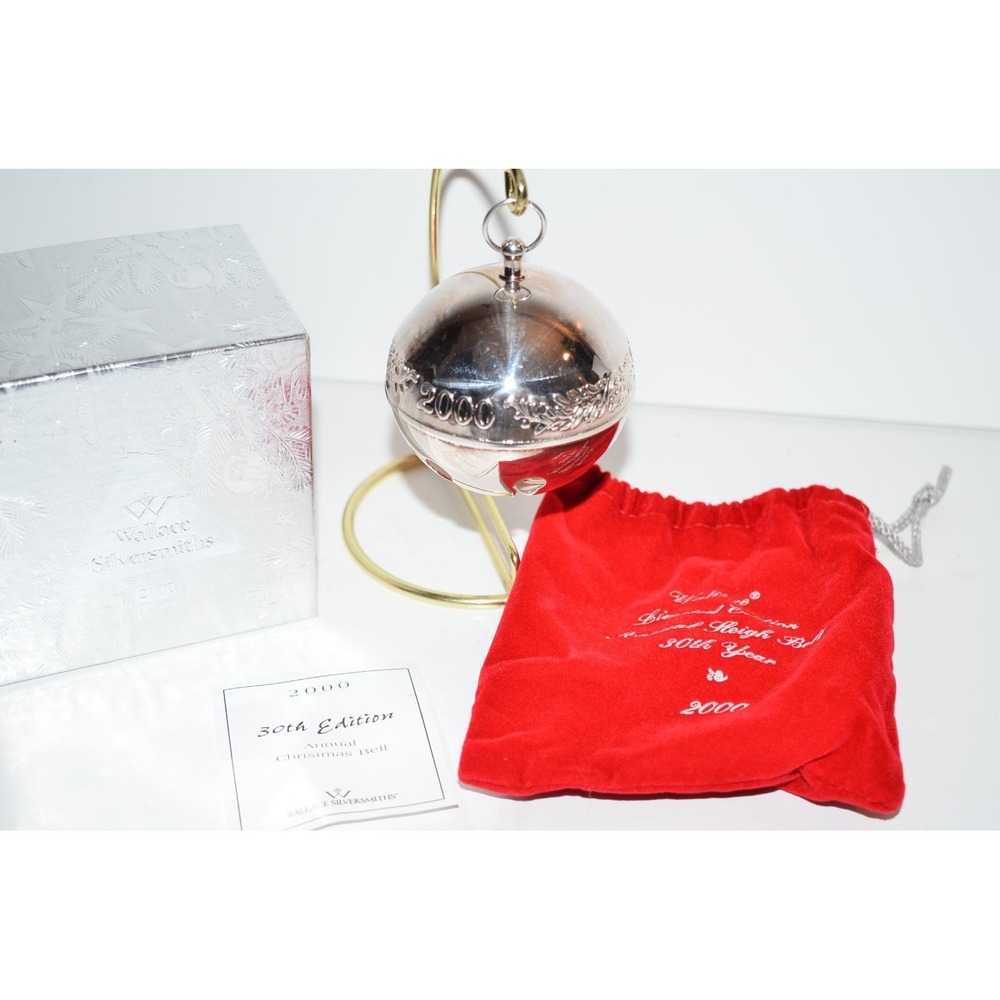 Wallace Silversmiths Limited Edition 2000 Annual Christmas Sleigh Bell ornament